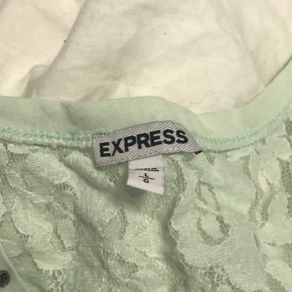 Green Floral Pattern Express Tank - Picture 2 of 2